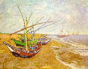 Fishing Boats on the Beach at Saintes-Maries